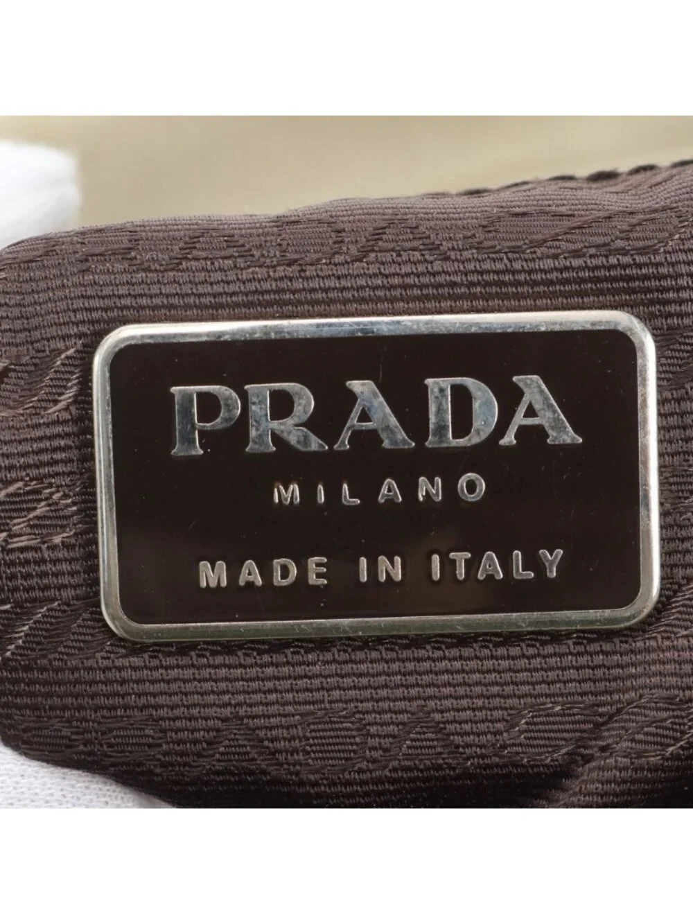 Prada Tessuto Nylon Triangle Logo Tote Shoulder Hand